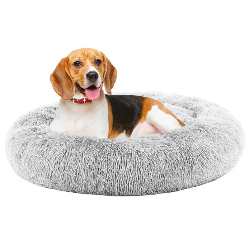 【Deal】Sweetcrispy Official Soothing Donut Pet Bed for Cats & Pups | Machine-Washable Cozy Nest | Plush Waterproof Faux Fur