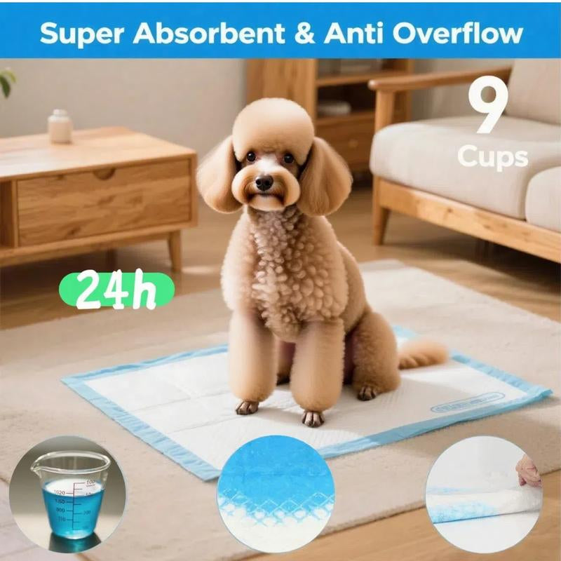 Pet Training Pads, 100Pcs Disposable Puppy Pee Pads for Small Dogs & Cats, Super Absorbent and Leak-Proof