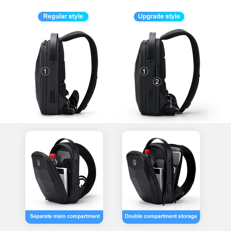 2021 New Creative Crossbody Bag for Men Waterproof Anti-Theft Men'S Shoulder Bag Multifunction USB Charging Chest Bags