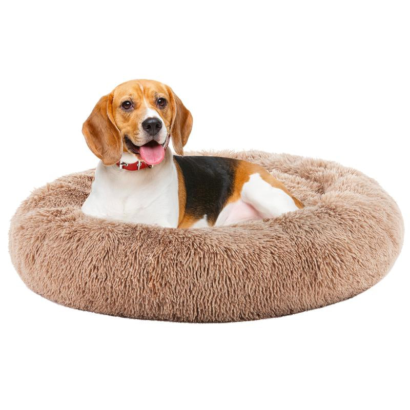 【Deal】Sweetcrispy Official Soothing Donut Pet Bed for Cats & Pups | Machine-Washable Cozy Nest | Plush Waterproof Faux Fur